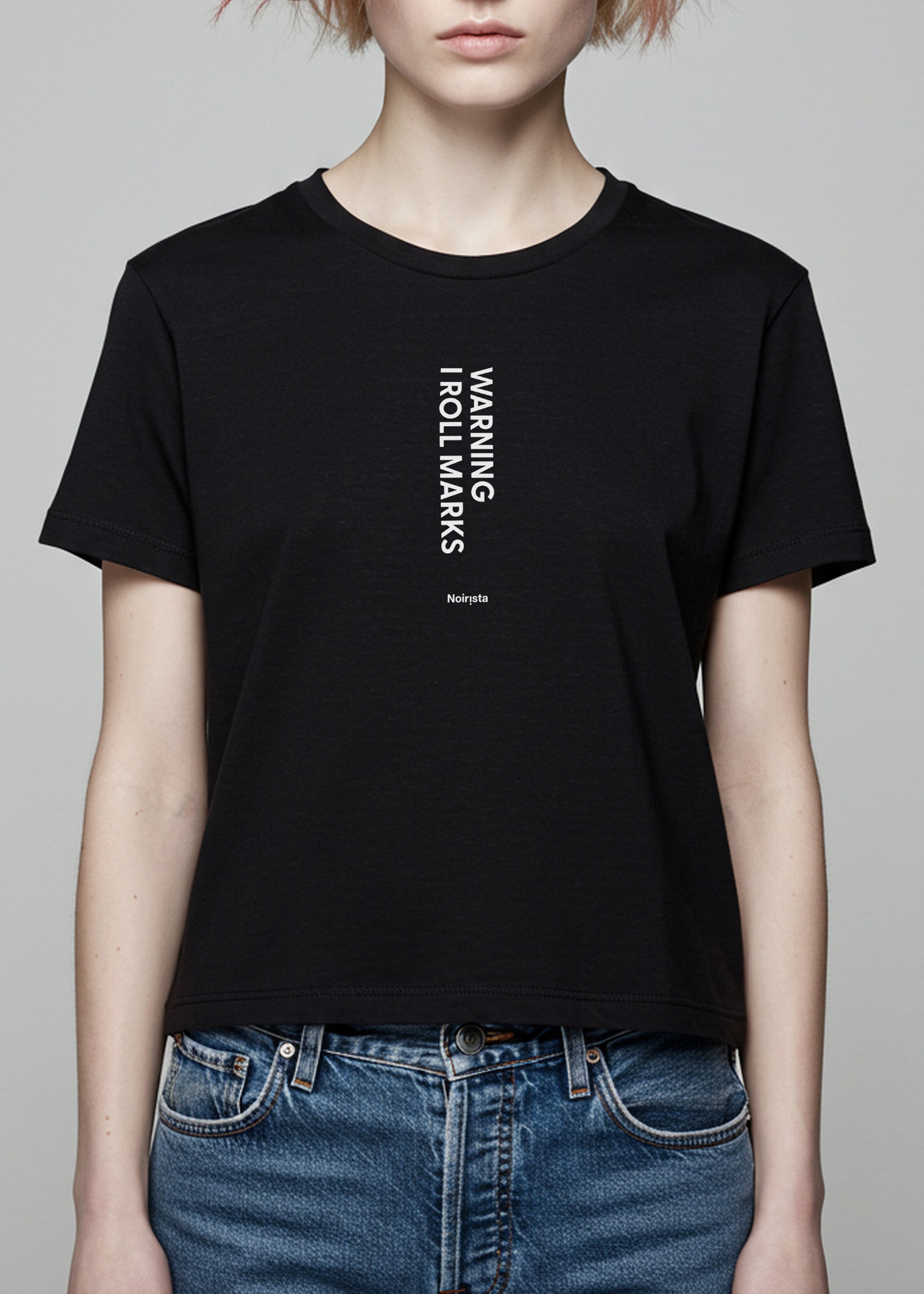 I Roll Marks T Black Womens