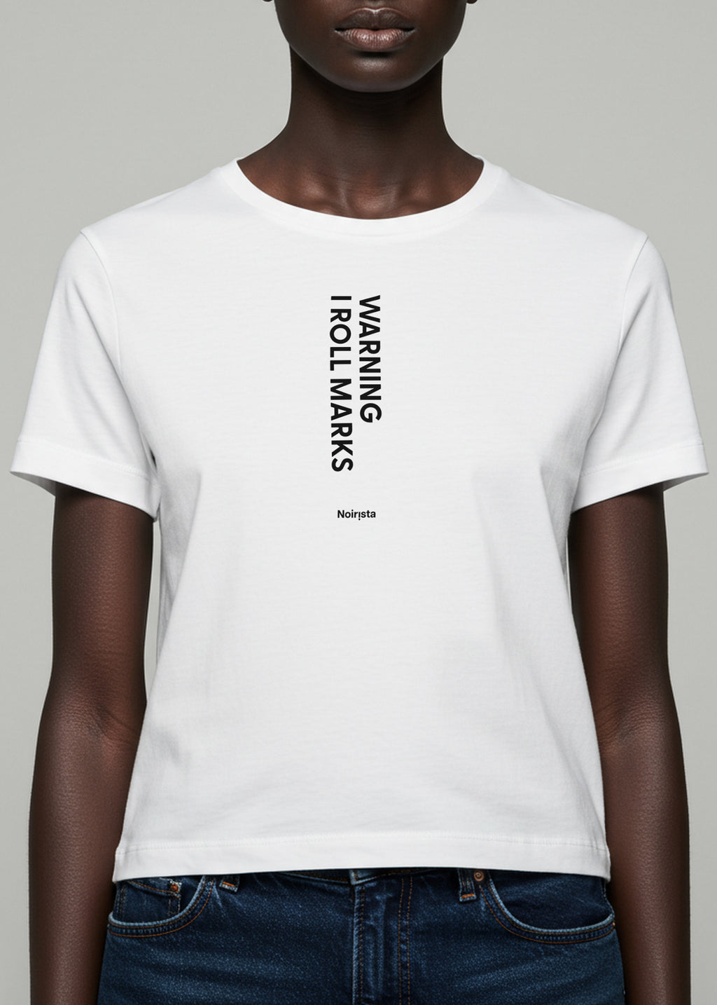 I Roll Marks T White Womens